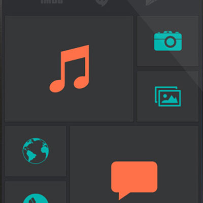 Flat, Boxy Android Homescreen Design