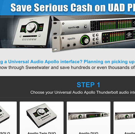 UAD Plug-ins Landing Page